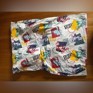 Vintage Disney Team Mickey Mouse Full-Size Cotton Flannel Sheet